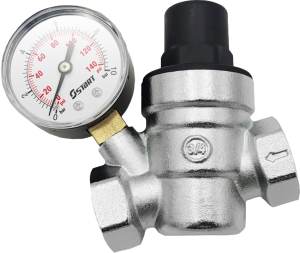 Válvula Redutora De Pressão Com Manômetro 3/4